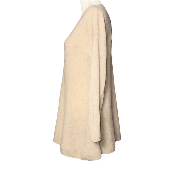 White + Warren LG 100% Cashmere Sweater Beige Cream V Neck Minimalist Luxury - Picture 3 of 7